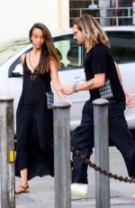 ZOE SALDANA Out and About in Florence 07/26/2021