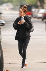 ZOEY DEUTCH Make Up Free Leaves Pilates Class in West Hollywood 07/14/2021