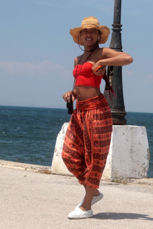 ZOLEE GRIGGS Out in Nea Michaniona in Greece 07/13/2021