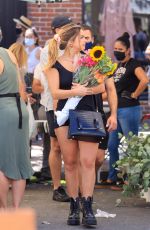 ADDISON RAE Buys Flowers at Farmers Market in West Hollywood 08/29/2021