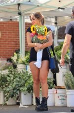 ADDISON RAE Buys Flowers at Farmers Market in West Hollywood 08/29/2021
