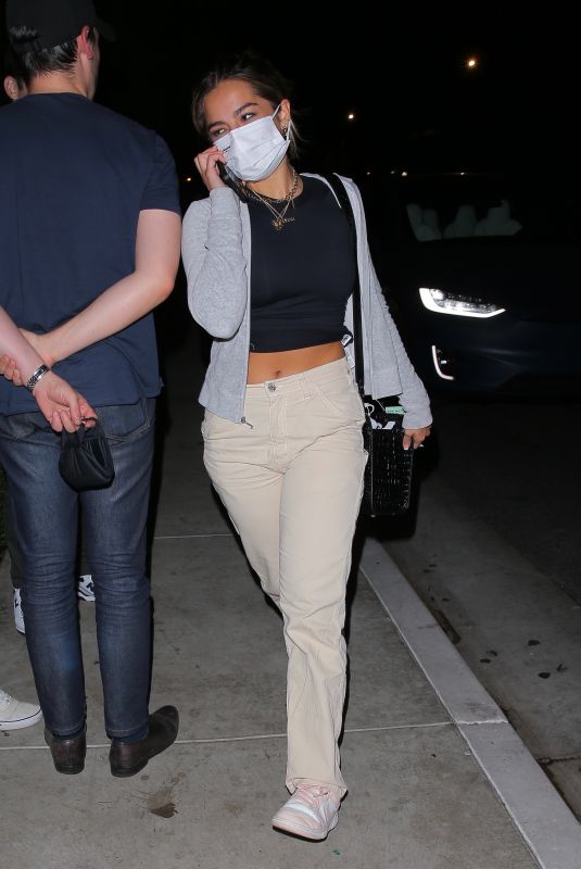 ADDISON RAE Out with New Boyfriend in West Hollywood 08/19/2021