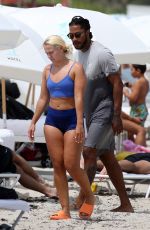 ALAINA ANDERSON in Bikini at a Beach in Miami 08/22/2021