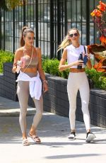 ALESSANDRA AMBROSIO and LUDI DELFINO Heading to a Gym in Brentwood 08/30/2021