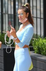 ALESSANDRA AMBROSIO at Pilates Class in Los Angeles 08/23/2021