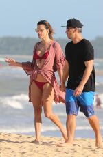 ALESSANDRA AMBROSIO in Bikini at a Beach in Trancoso 08/05/2021