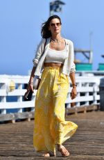 ALESSANDRA AMBROSIO Out on Malibu Pier 08/09/2021