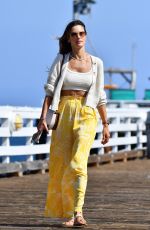 ALESSANDRA AMBROSIO Out on Malibu Pier 08/09/2021