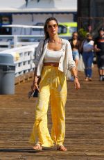 ALESSANDRA AMBROSIO Out on Malibu Pier 08/09/2021