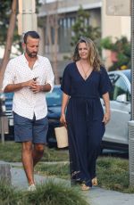 ALICIA SILVESTER Kissing a Mystery Man Out in West Hollywood 08/17/2021