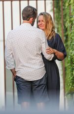 ALICIA SILVESTER Kissing a Mystery Man Out in West Hollywood 08/17/2021