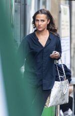 ALICIA VIKANDER on the Set of Irma Vep in Paris 08/05/2021