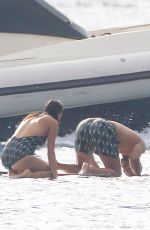 ALIZE LIM in Swimsuit and Tony Parker at a Yacht in France 08/20/2021