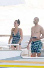 ALIZE LIM in Swimsuit and Tony Parker at a Yacht in France 08/20/2021