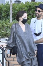 ANGELINA JOLIE at a Taxi Boat in Venice 07/30/2021