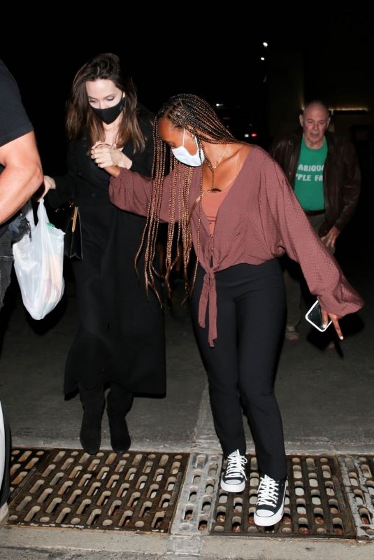 ANGELINA JOLIE Leaves Ziggy Marley Concert at Hollywood Bowl 08/02/2021