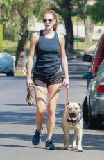 ANNA OSCEOLA Out with Her Dog in Los Feliz 08/14/2021