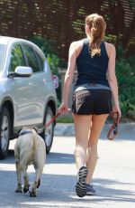 ANNA OSCEOLA Out with Her Dog in Los Feliz 08/14/2021