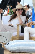 ANNE HATHAWAY on the Set of WeCrashed at Shores Atlantic Beach 08/16/2021