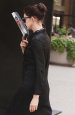 ANNE HATHAWAY on the Set of WeCrashed in New York 08/25/2021