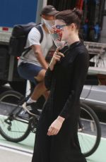 ANNE HATHAWAY on the Set of WeCrashed in New York 08/25/2021
