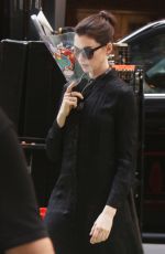 ANNE HATHAWAY on the Set of WeCrashed in New York 08/25/2021