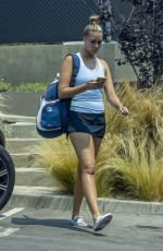 APRIL LOVE GEARY at a Tennis Match in Malibu 08/16/2021
