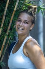 APRIL LOVE GEARY at a Tennis Match in Malibu 08/16/2021