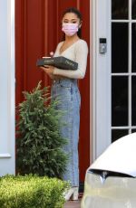 ARIANA GRANDE Out with a Box of Donuts in Los Angeles 08/13/2021