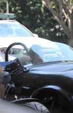 ASHLEY GREENE Cruises in Her Vanderhall Convertible on Pacific Coast Highway 08/09/2021