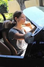 ASHLEY GREENE Cruises in Her Vanderhall Convertible on Pacific Coast Highway 08/09/2021