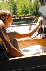 ASHLEY GREENE Cruises in Her Vanderhall Convertible on Pacific Coast Highway 08/09/2021