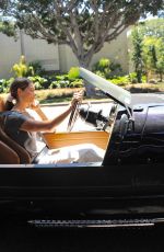 ASHLEY GREENE Cruises in Her Vanderhall Convertible on Pacific Coast Highway 08/09/2021