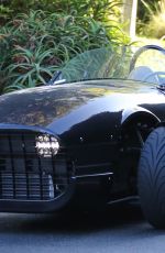 ASHLEY GRENNE Driving Her Vanderhall Venice Sports Car Out in Venice Beach 08/06/2021