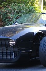 ASHLEY GRENNE Driving Her Vanderhall Venice Sports Car Out in Venice Beach 08/06/2021