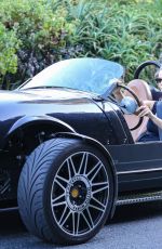 ASHLEY GRENNE Driving Her Vanderhall Venice Sports Car Out in Venice Beach 08/06/2021