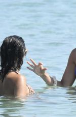 ASHLEY ROBERTS and JANETTE MANRARA in Bikinis at a Beach in Mykonos 08/18/2021