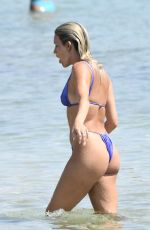 ASHLEY ROBERTS and JANETTE MANRARA in Bikinis at a Beach in Mykonos 08/18/2021