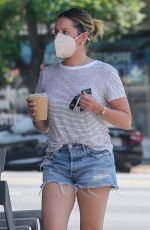 ASHLEY TISDALE in Daisy Dukes Out for Coffee in Los Feliz 08/17/2021