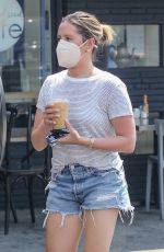 ASHLEY TISDALE in Daisy Dukes Out for Coffee in Los Feliz 08/17/2021