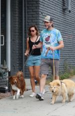 AUBREY PLAZA and Jeff Baena Out with Their Dogs at Tailwaggers & Tailwashers Hollywood Pet Supply Store 08/21/2021