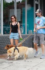 AUBREY PLAZA and Jeff Baena Out with Their Dogs at Tailwaggers & Tailwashers Hollywood Pet Supply Store 08/21/2021