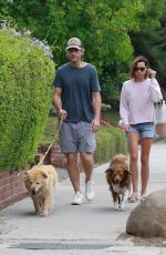 AUBREY PLAZA and Jeff Baena Out with Their Dogs in Los Feliz 08/22/2021