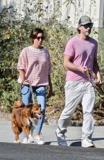 AUBREY PLAZA and Jeff Baena Out with Their Dogs in Los Feliz 08/26/2021