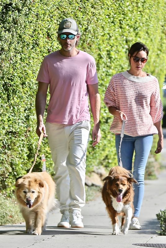 AUBREY PLAZA and Jeff Baena Out with Their Dogs in Los Feliz 08/26/2021