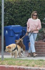AUBREY PLAZA Out with Her Dogs in Los Feliz 08/24/2021