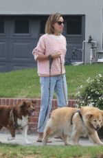 AUBREY PLAZA Out with Her Dogs in Los Feliz 08/24/2021