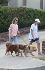 AUBREY PLAZA Out with Her Dogs in Los Feliz 08/24/2021