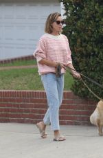 AUBREY PLAZA Out with Her Dogs in Los Feliz 08/24/2021