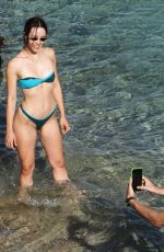 AURORA RAMAZOTTI in Bikinia t a Beach in Mykonos 08/09/2021